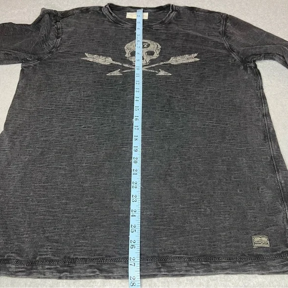 Vtg Denim & Supply Ralph Lauren Mens L Distress Long Sleeve Shirt Skull & Arrows - Picture 6 of 10